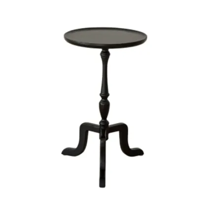  Orbicular Tray Top Wooden Side Table Image - 5