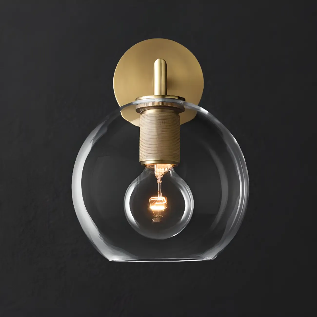Versatile Bathroom Mini Vanity Light with Clear Glass Shade Image - 8