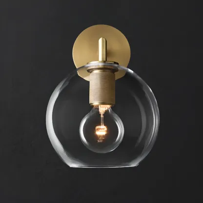 Versatile Bathroom Mini Vanity Light with Clear Glass Shade Image - 8