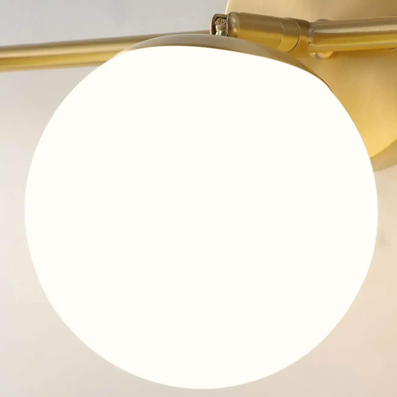 Sphere Bathroom Vanity wall Light with Metal Support Frame Image - 7