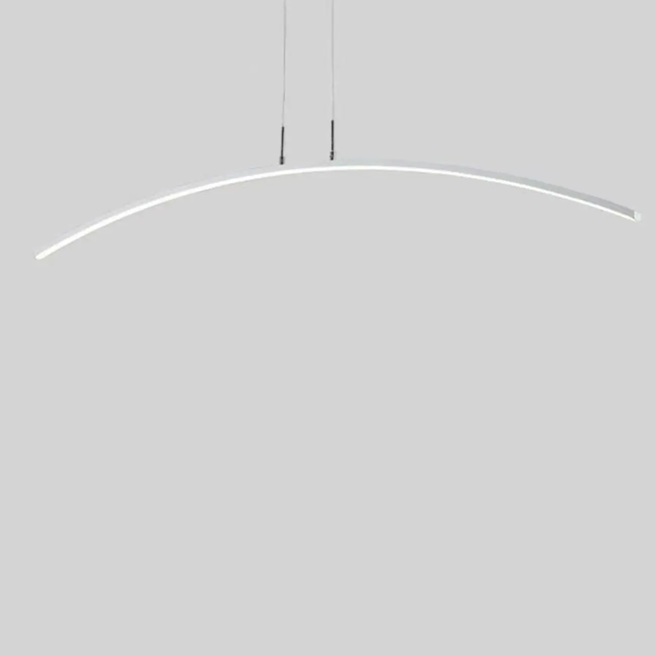 Black Linear Silica Gel Island Pendant Light Arch Shaped LED Image - 10 | homeyfad