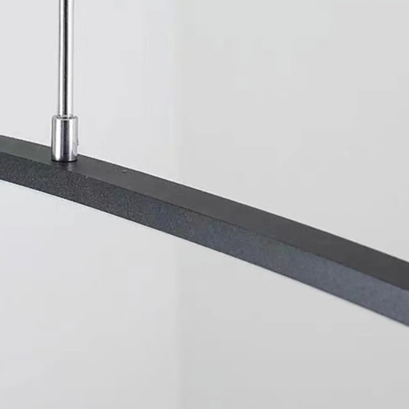 Black Linear Silica Gel Island Pendant Light Arch Shaped LED Image - 11 | homeyfad