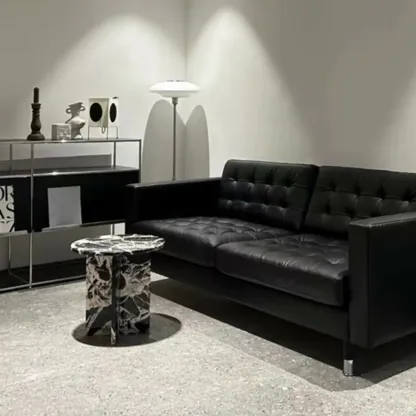 Round Antique Marble Coffee Table Image - 3