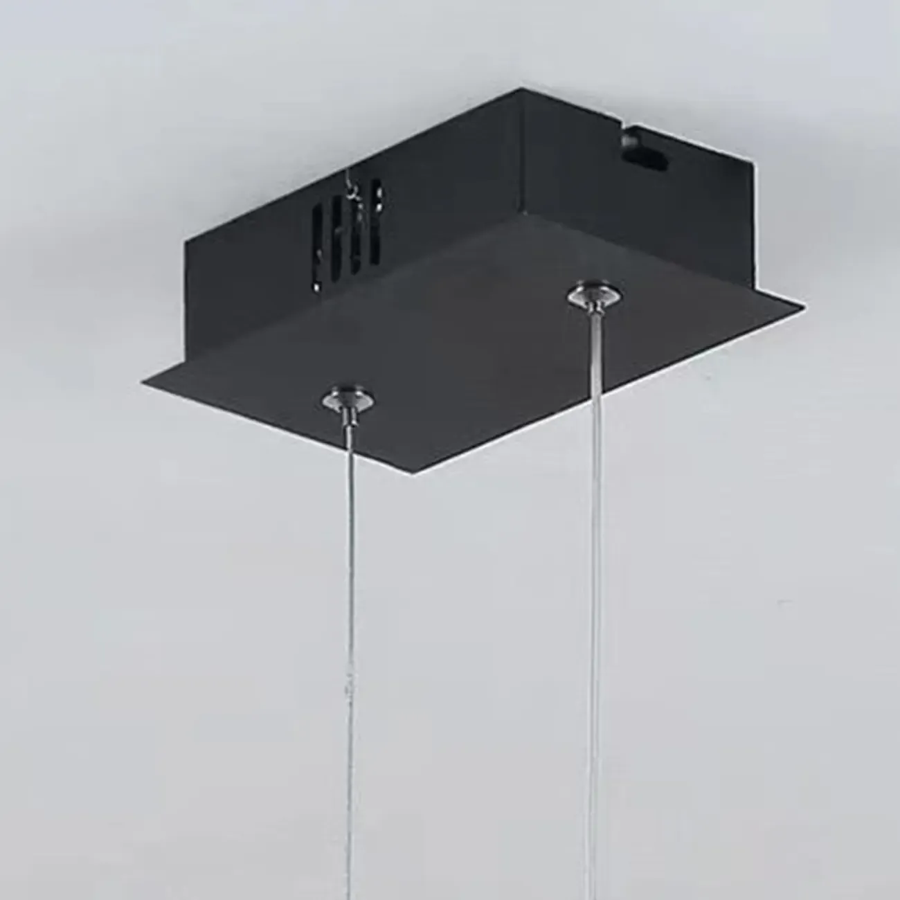 Black Linear Silica Gel Island Pendant Light Arch Shaped LED Image - 13