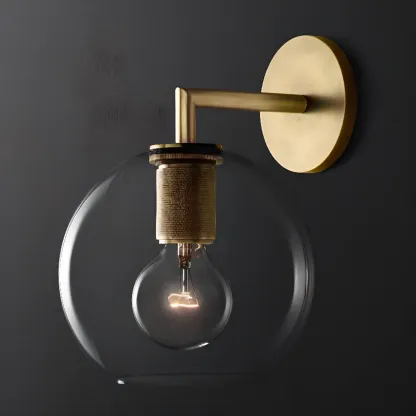 Versatile Bathroom Mini Vanity Light with Clear Glass Shade Image - 12