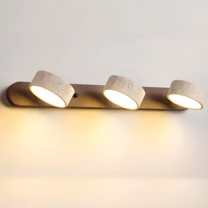 Simplistic Geometric Vanity Wall Light with Beige LampShade  Image - 15