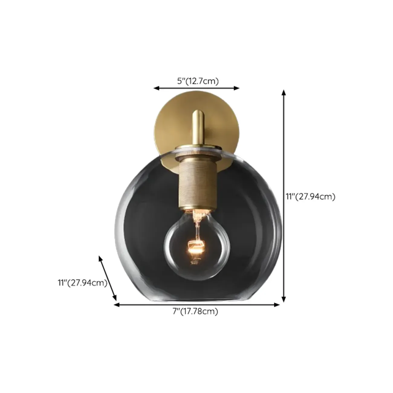 Versatile Bathroom Mini Vanity Light with Clear Glass Shade Image - 18