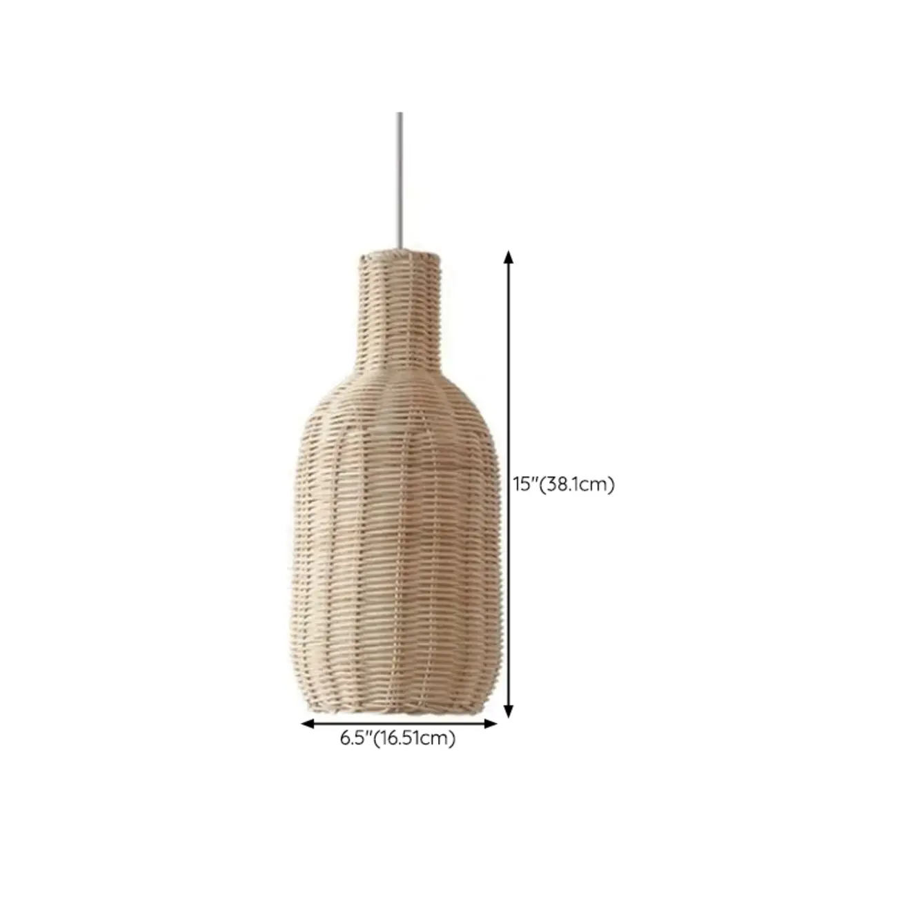 Wabi-Sabi Style Rattan Round Lantern Pendant Lamp for Living room Image - 9 | homeyfad