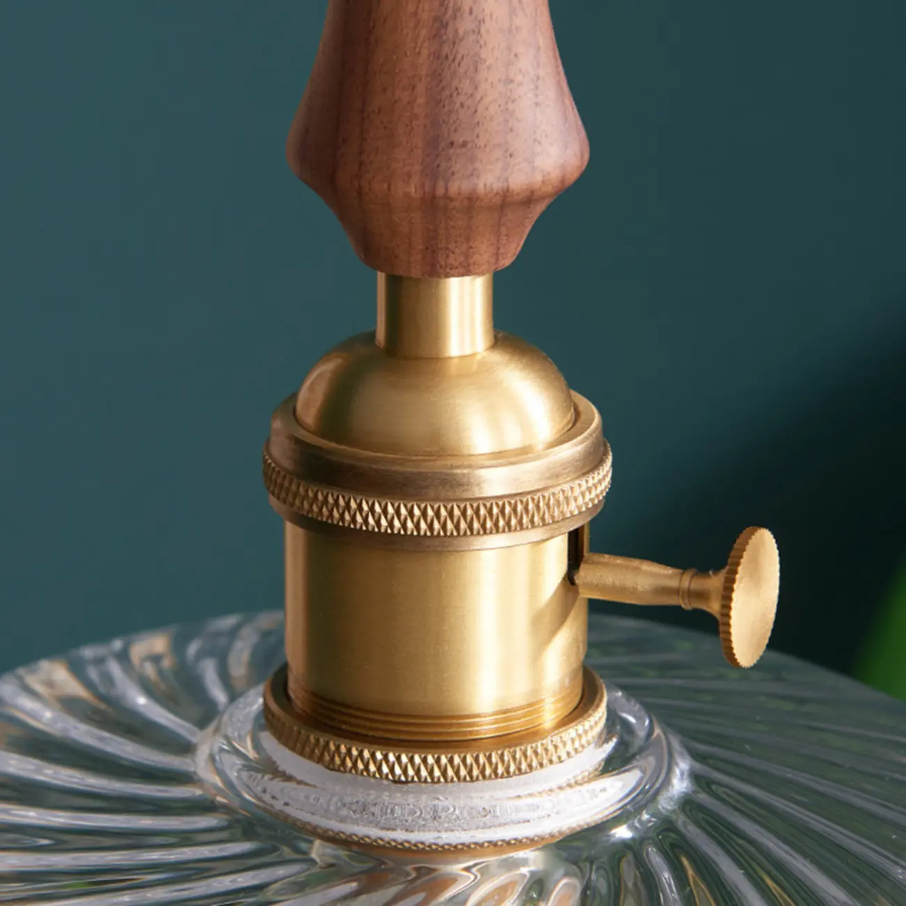 Vintage Clear Glass Water Ripple Pendant Lamp for Dining Room Image - 8 | homeyfad