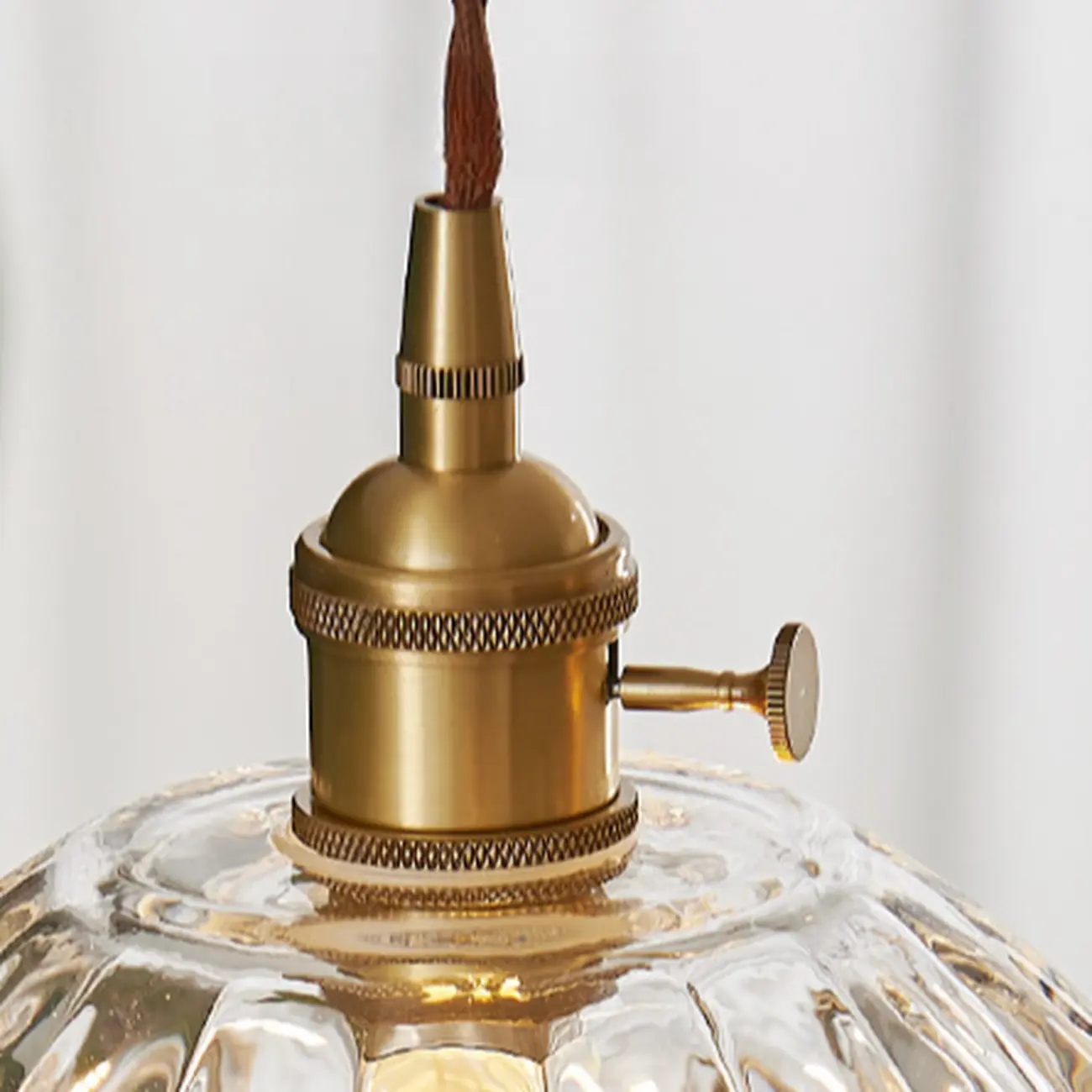 Clear Floral Glass Pendant Light for Modern Living Room Image - 5 | homeyfad