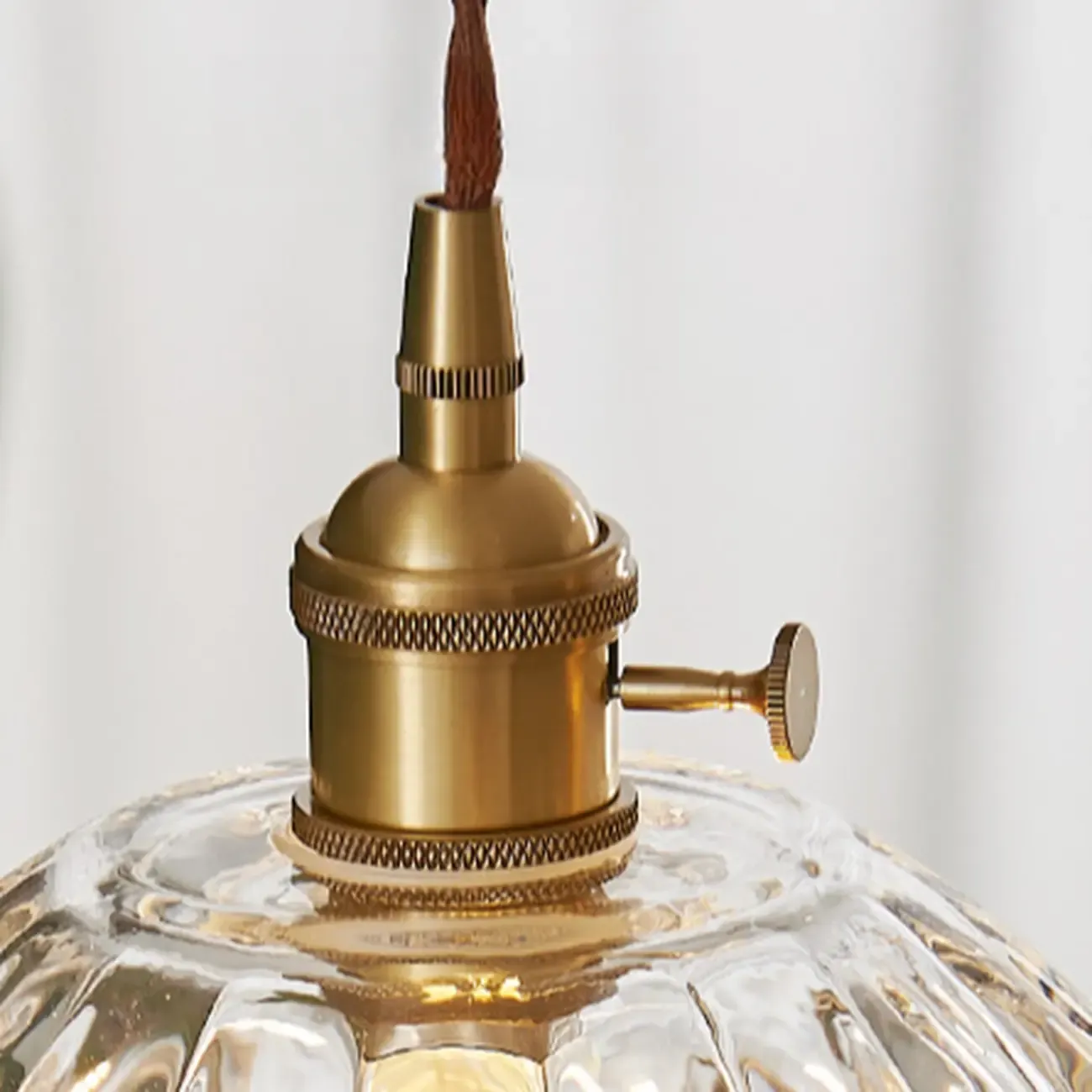 Clear Floral Glass Pendant Light for Modern Living Room Image - 5