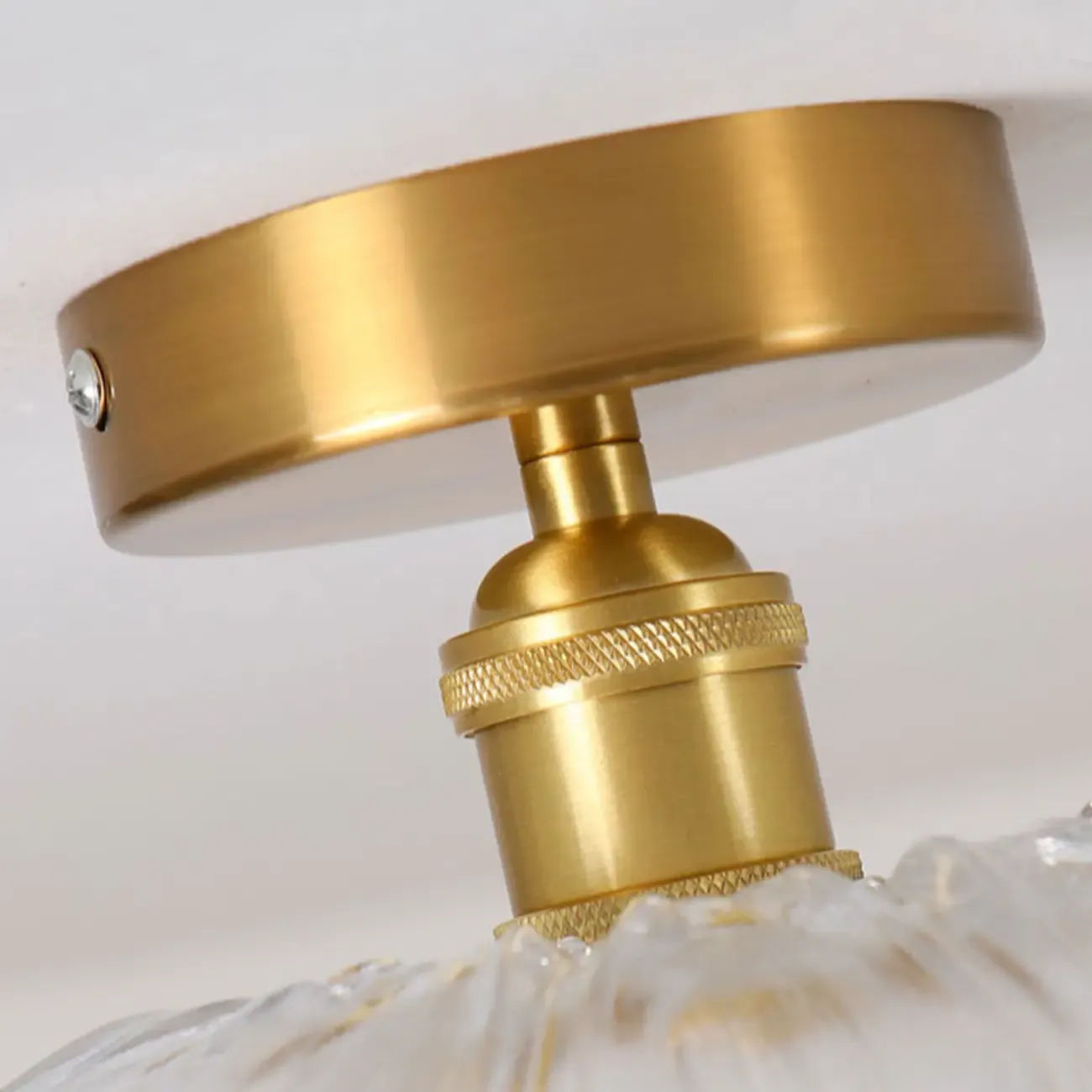 Clear Floral Glass Pendant Light for Modern Living Room Image - 9