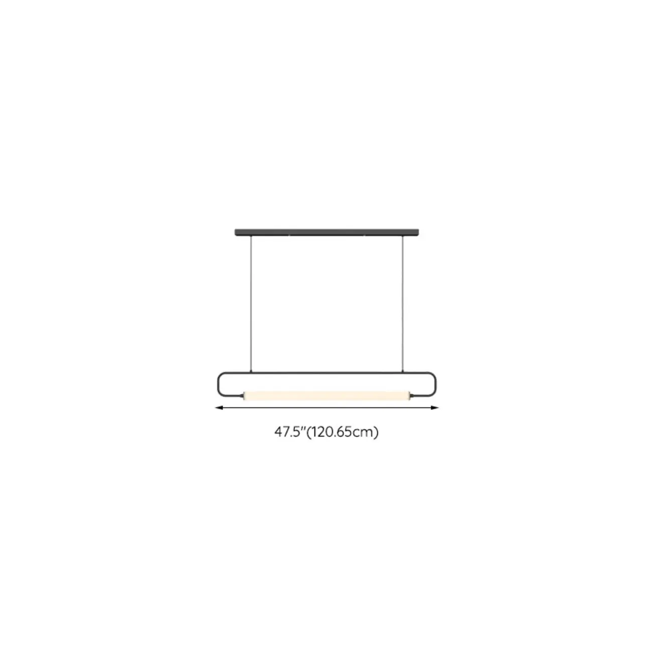 Simple Black Linear Island Light for Kitchen Metal Pendant Light Image - 11 | homeyfad