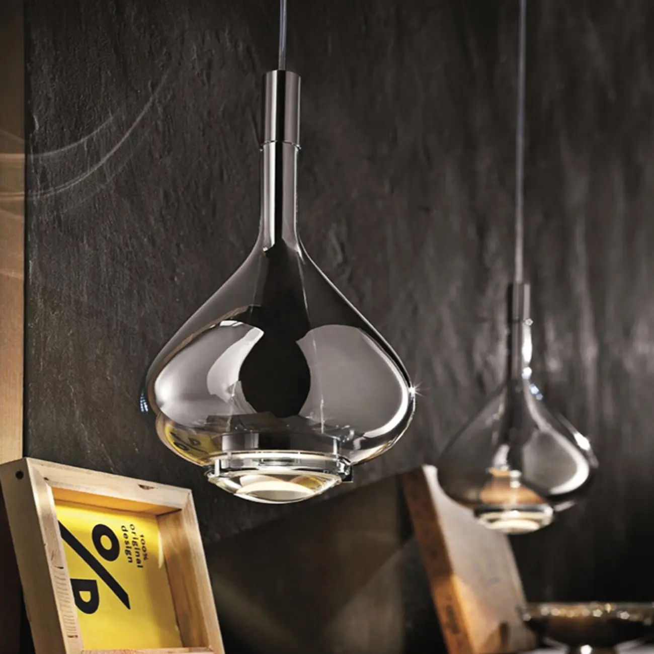 Modern Smoky Glass Sky Fall Pendant Lamp for Living Room Image - 6 | homeyfad
