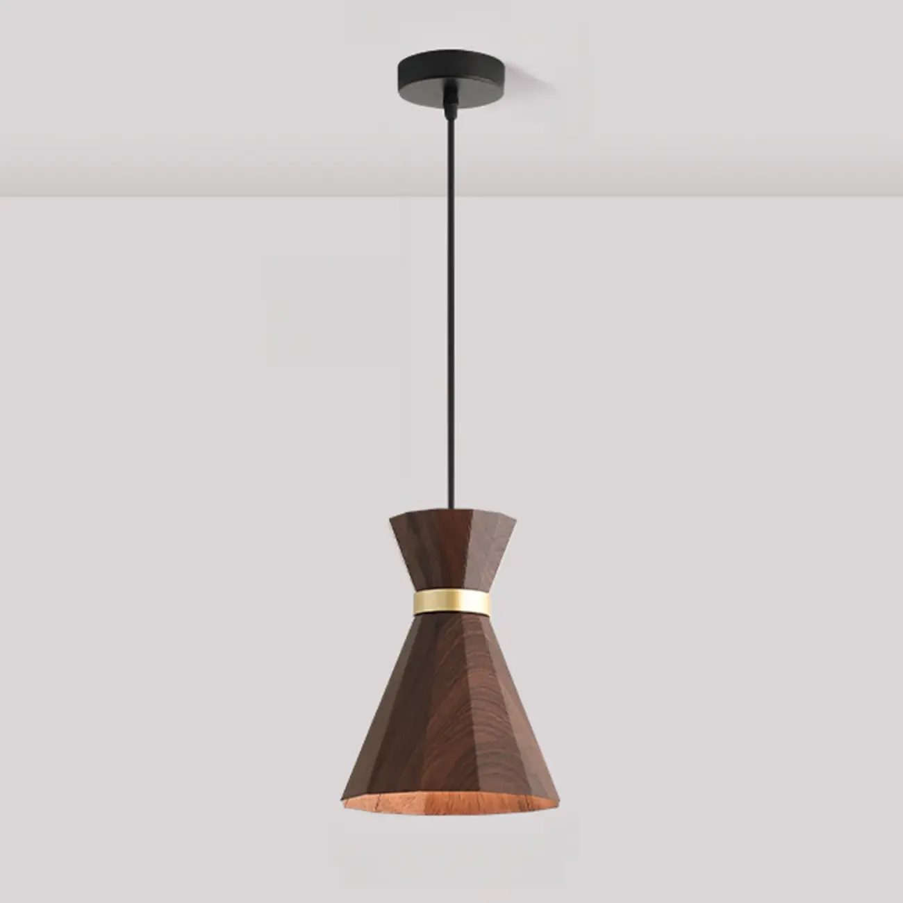 Minimalist Mini Wood Globe Pendant Light for Bedside Image - 6