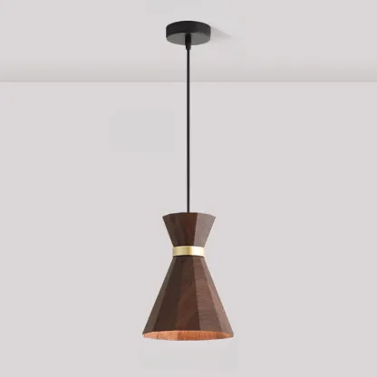 Minimalist Mini Wood Globe Pendant Light for Bedside Image - 6