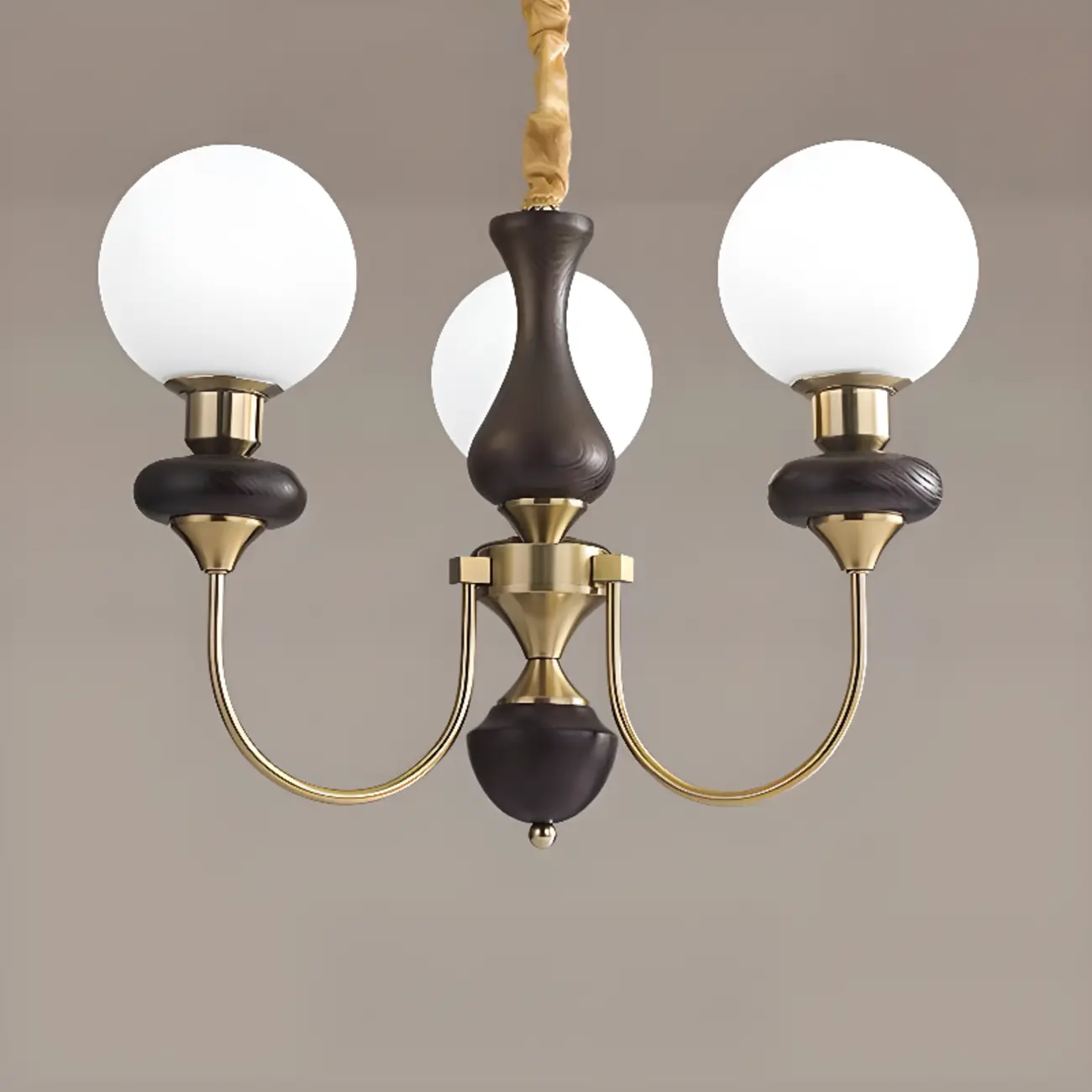 Modern Vintage Globe Chandelier with Glass Lampshade Image - 7 | homeyfad