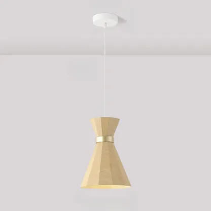 Minimalist Mini Wood Globe Pendant Light for Bedside Image - 7