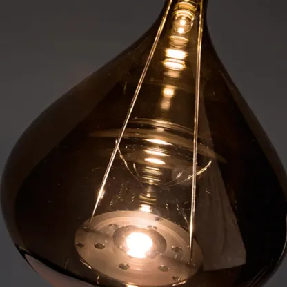 Modern Smoky Glass Sky Fall Pendant Lamp for Living Room Image - 11