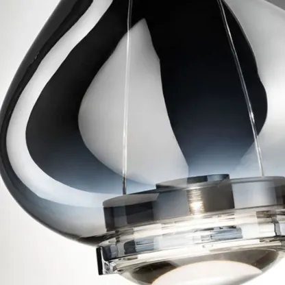 Modern Smoky Glass Sky Fall Pendant Lamp for Living Room Image - 13