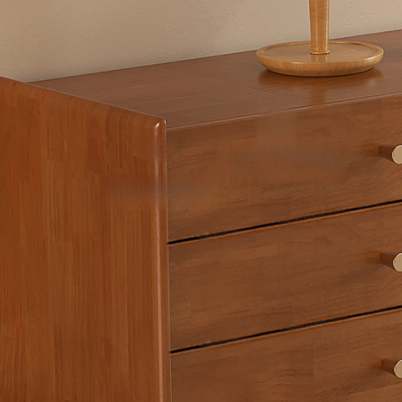 71" Rectangle Cherry Wood TV Stand with Cabinet & Drawers Image - 13 | homeyfad