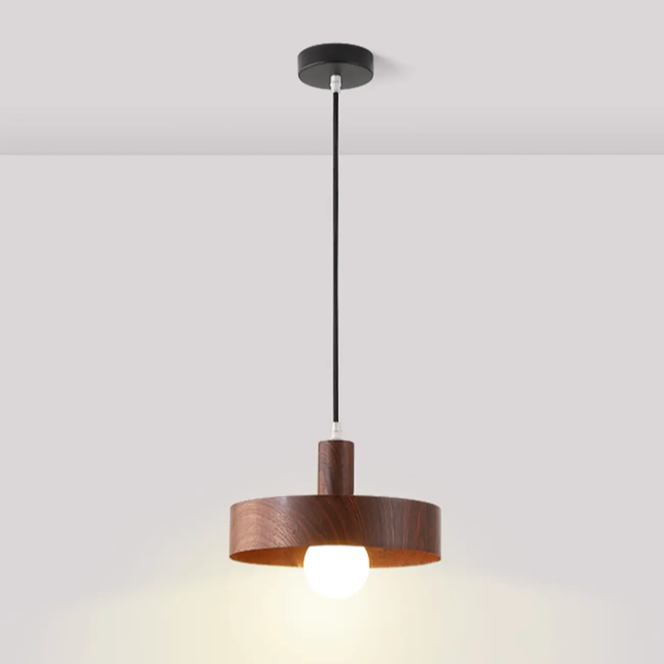 Minimalist Mini Wood Globe Pendant Light for Bedside Image - 12 | homeyfad