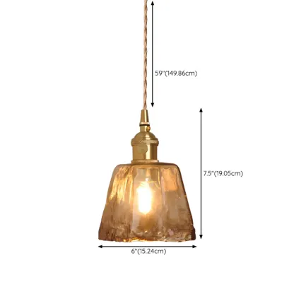 Vintage Green Stained Glass Pendant Light for Living Room #size