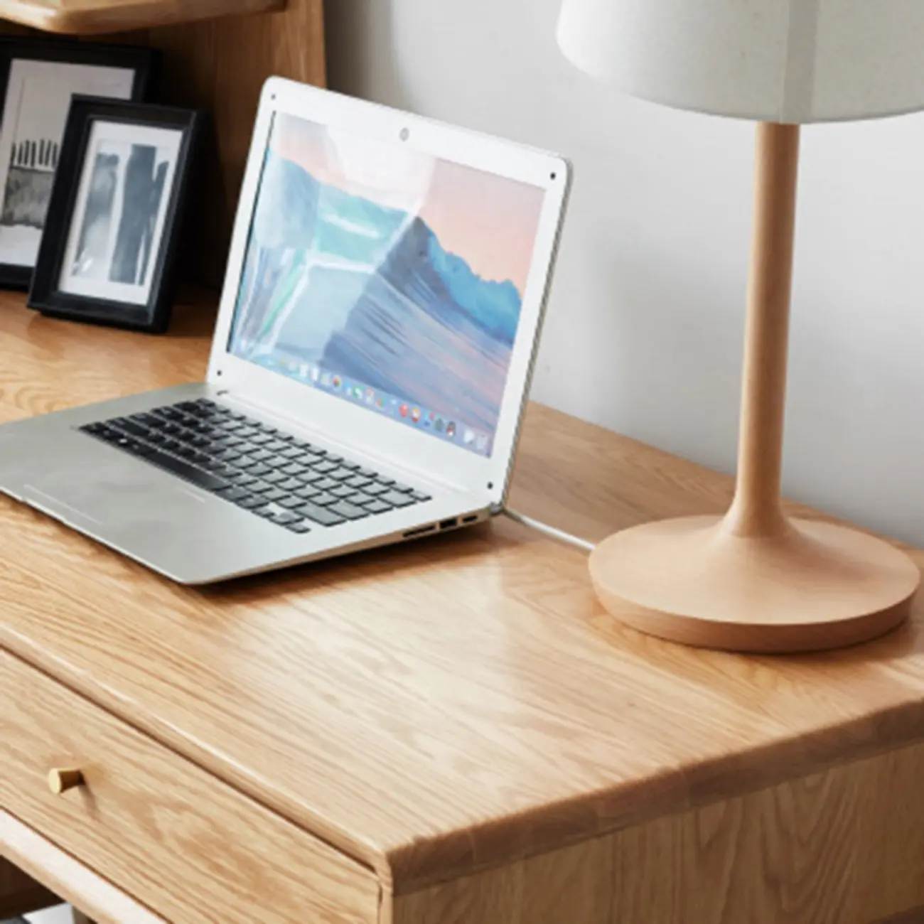 Modern Wooden Writing Desk with Drawers & Shelves in Walnut Image - 16 | homeyfad