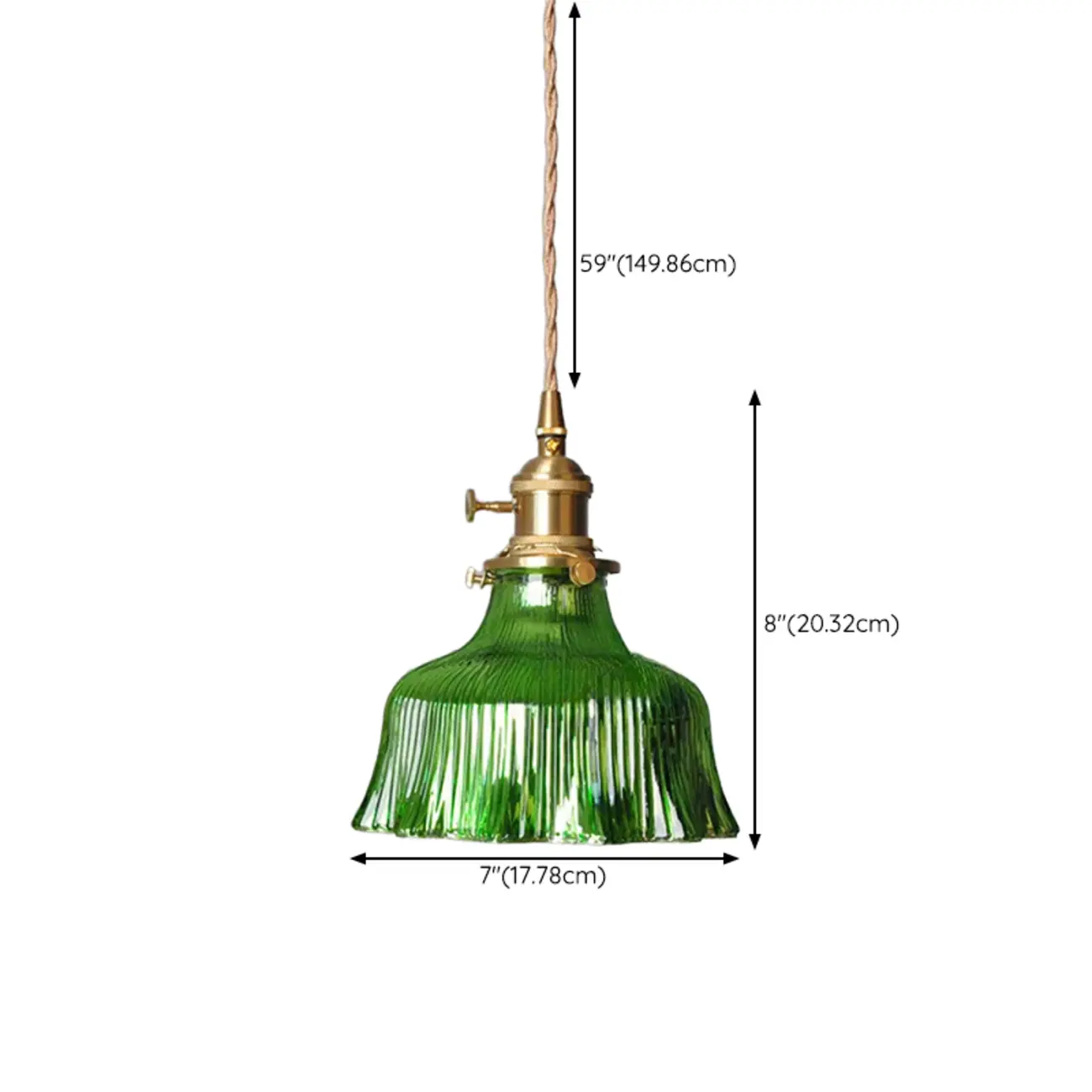 Vintage Green Stained Glass Pendant Light for Living Room Image - 10 | homeyfad