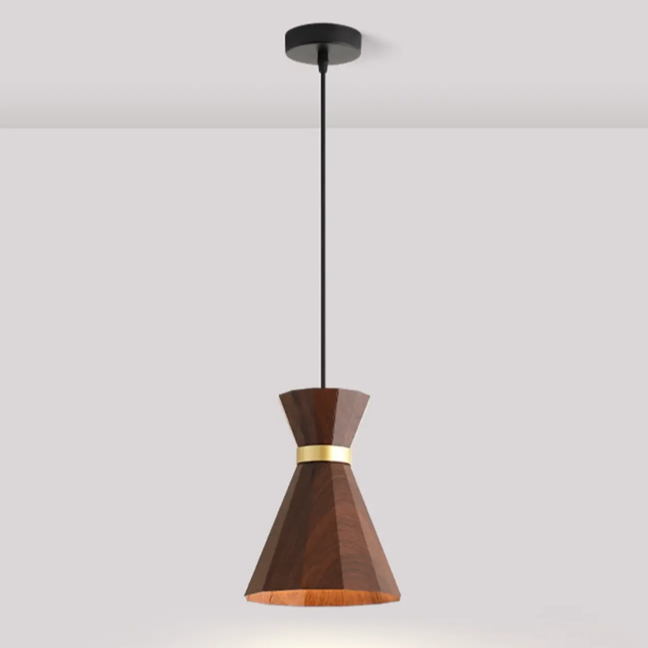 Minimalist Mini Wood Globe Pendant Light for Bedside Image - 16