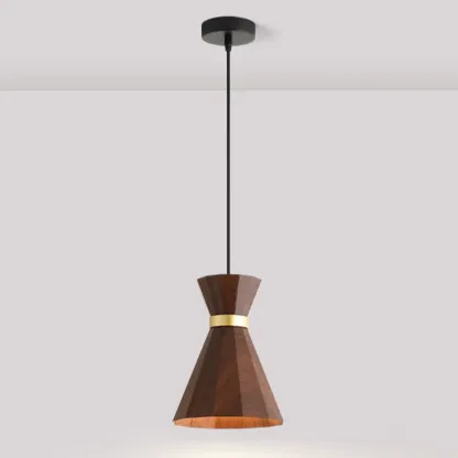 Minimalist Mini Wood Globe Pendant Light for Bedside Image - 16