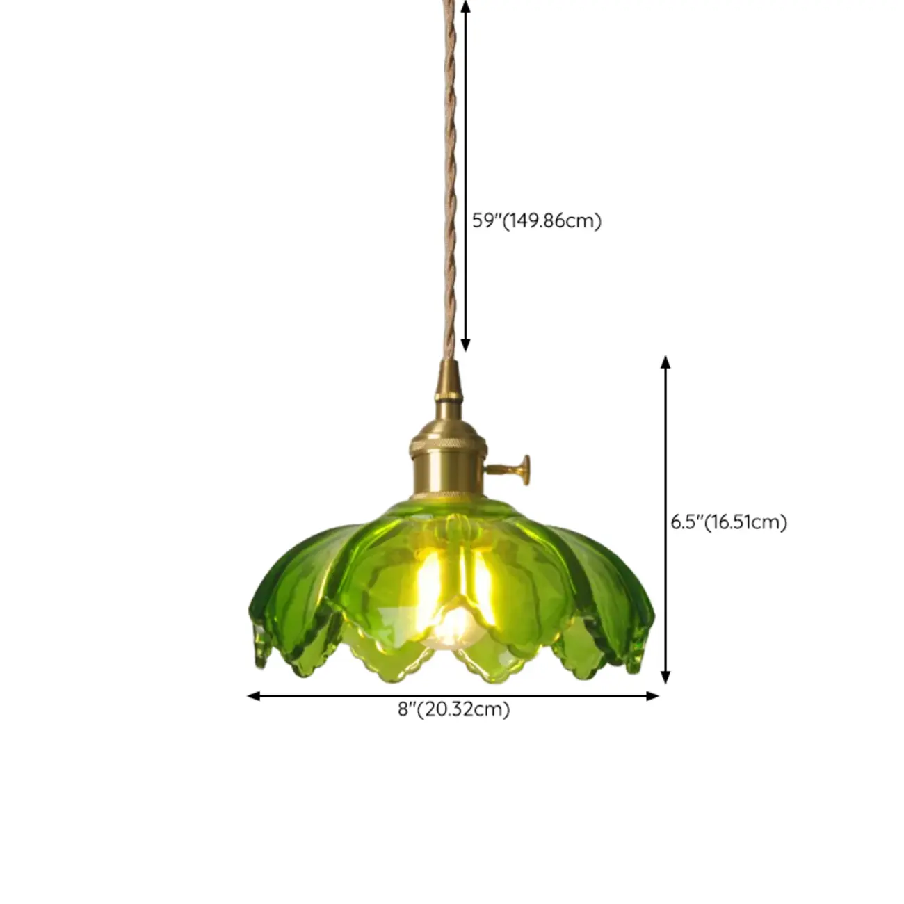 Vintage Green Stained Glass Pendant Light for Living Room Image - 11 | homeyfad