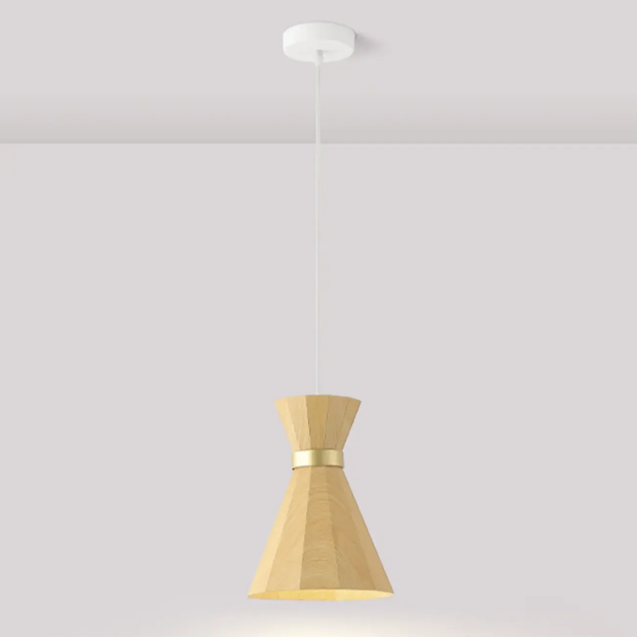Minimalist Mini Wood Globe Pendant Light for Bedside Image - 17