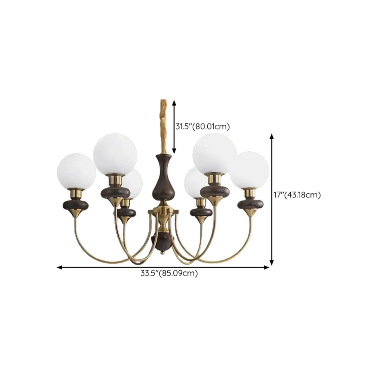 Modern Vintage Globe Chandelier with Glass Lampshade Image - 16 | homeyfad