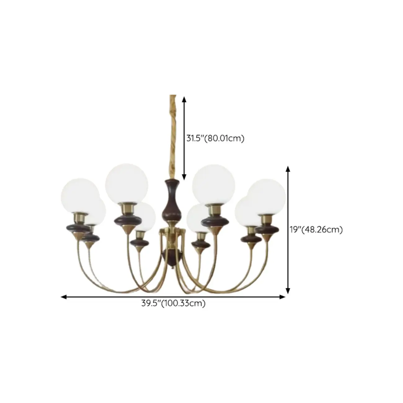 Modern Vintage Globe Chandelier with Glass Lampshade Image - 17 | homeyfad