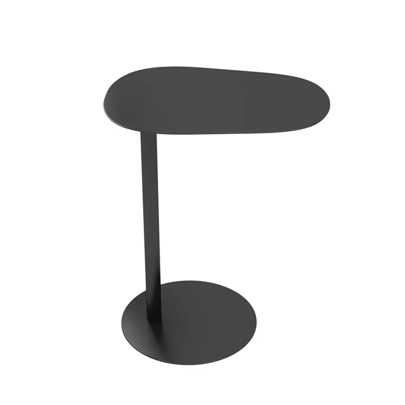 White Round Sintered Stone Top End Table Image - 5