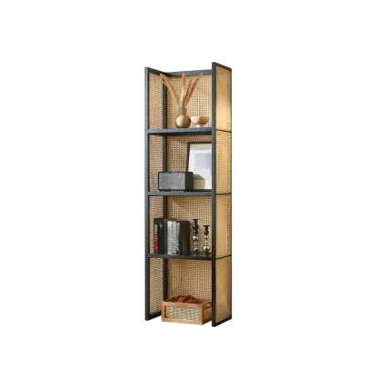 71" 3-Tier Modern Wooden Mesh Bookshelf  Image - 2