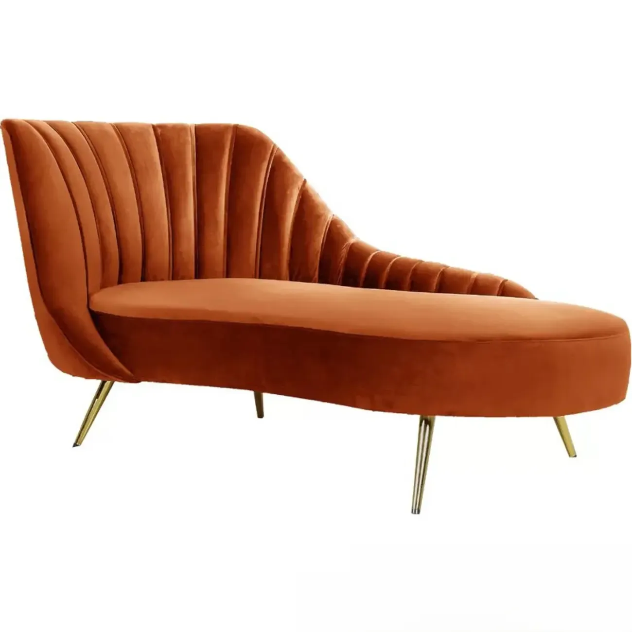 Contemporary Upholstered Reclining Chaise Lounge for Living Room Image - 3