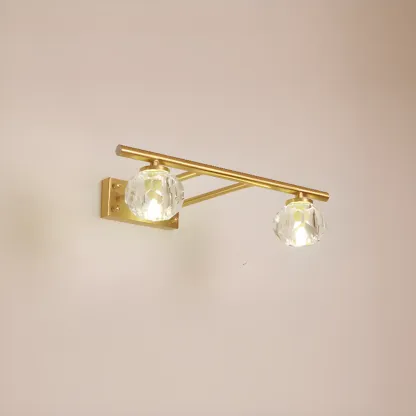 Elegant Vanity Lights Over Mirror with Crystal Lampshade  Image - 5