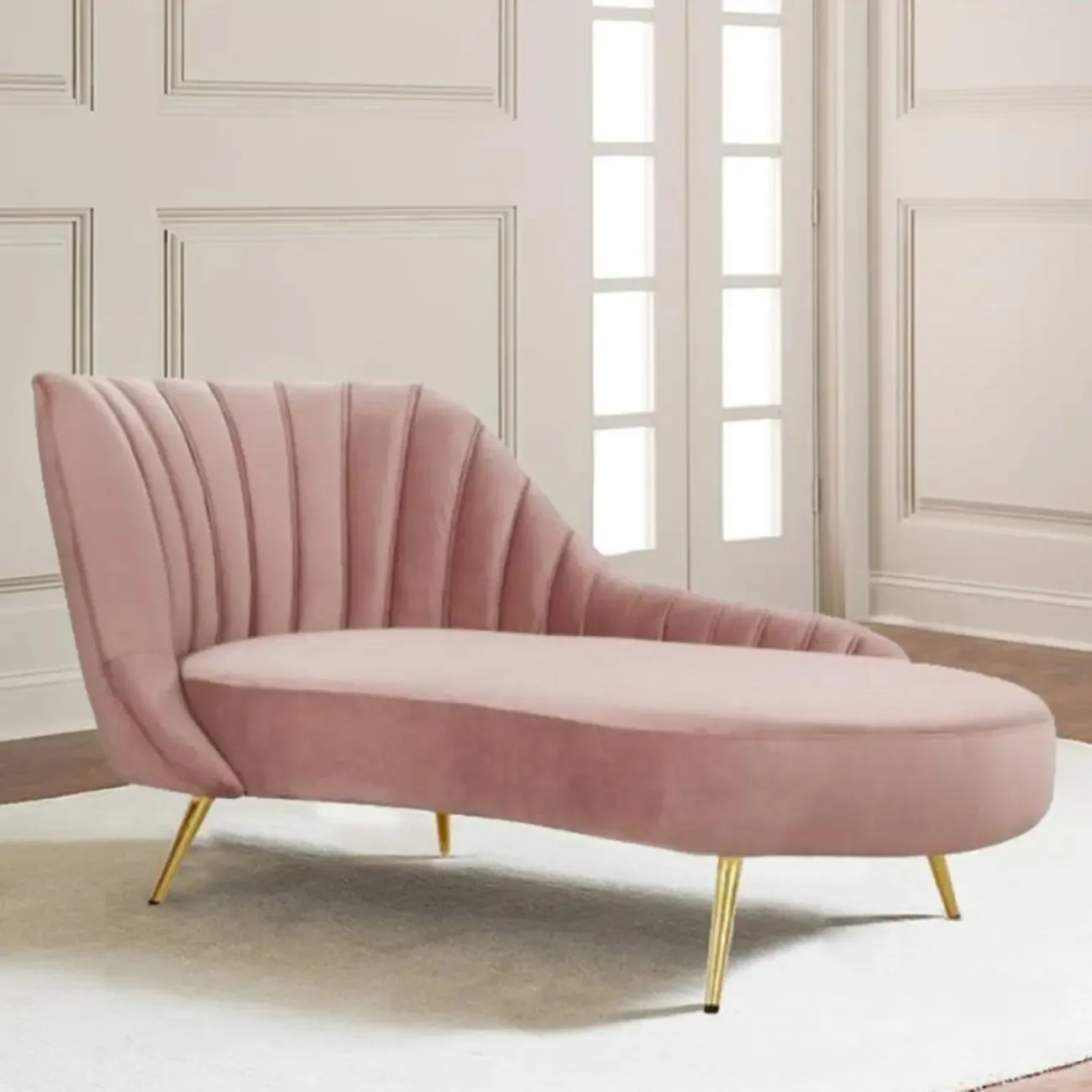 Contemporary Upholstered Reclining Chaise Lounge for Living Room Image - 4
