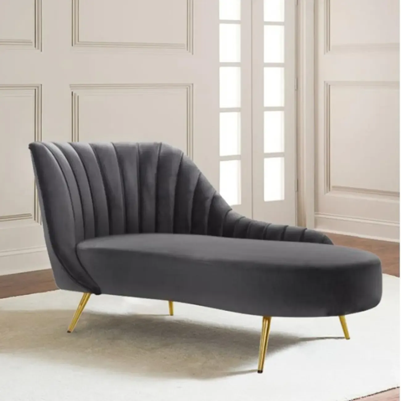 Contemporary Upholstered Reclining Chaise Lounge for Living Room Image - 5