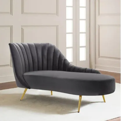 Contemporary Upholstered Reclining Chaise Lounge for Living Room Image - 5