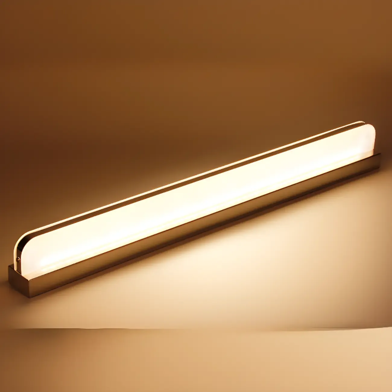 Modern Geometric Vanity Light with White Shade for Bathroom Image - 6