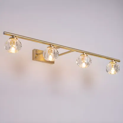 Elegant Vanity Lights Over Mirror with Crystal Lampshade  Image - 7