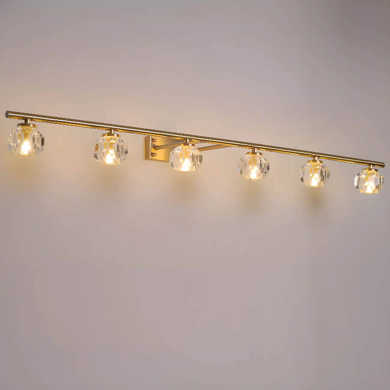 Elegant Vanity Lights Over Mirror with Crystal Lampshade  Image - 9 | homeyfad