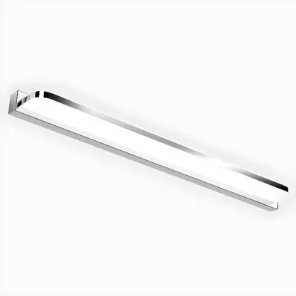 Modern Geometric Vanity Light with White Shade for Bathroom Image - 12