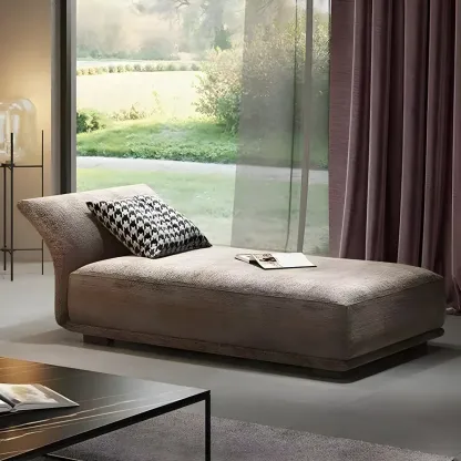 Contemporary Upholstered Chaise Lounge Armless Arms Lounge Chair Image - 3