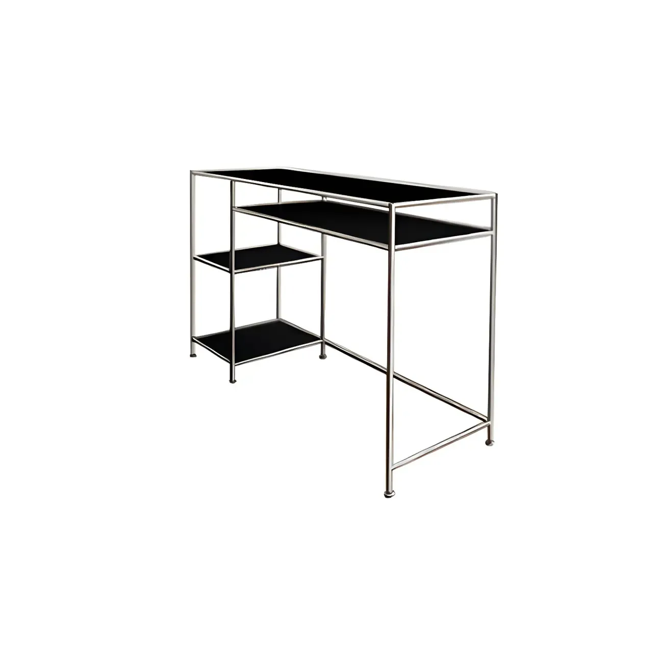 31.5"H Rectangular Glass Top Stainless Steel Base Writing Desk  Image - 7