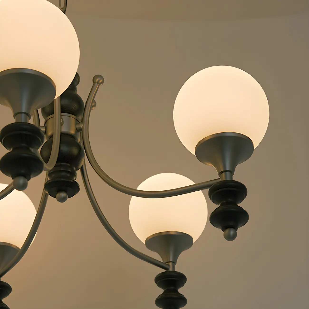 Modern Glass Chandeliers Black Metal Elegant Lighting Image - 10 | homeyfad