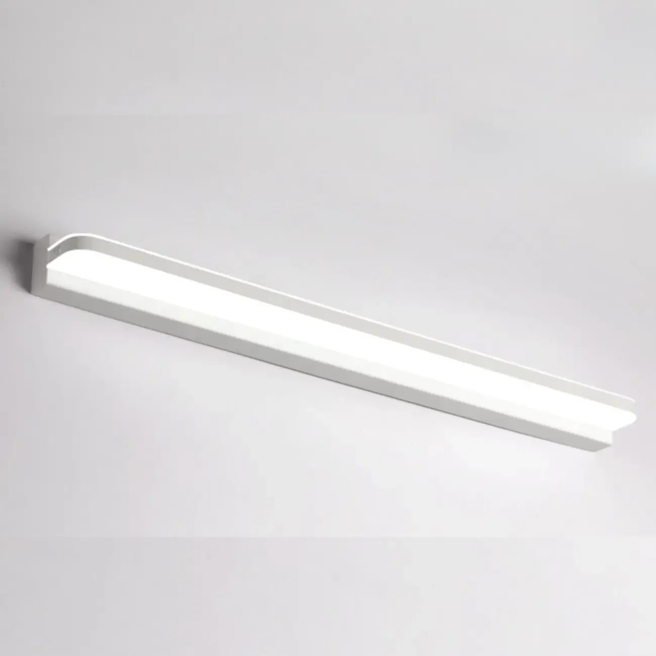 Modern Geometric Vanity Light with White Shade for Bathroom Image - 13